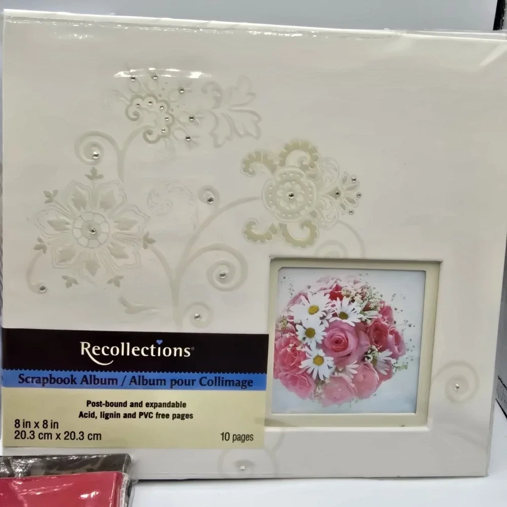 4 RECOLLECTIONS‎ SCRAPBOOK ALBUM Photo Window Cover 8x8 inch 10-Page